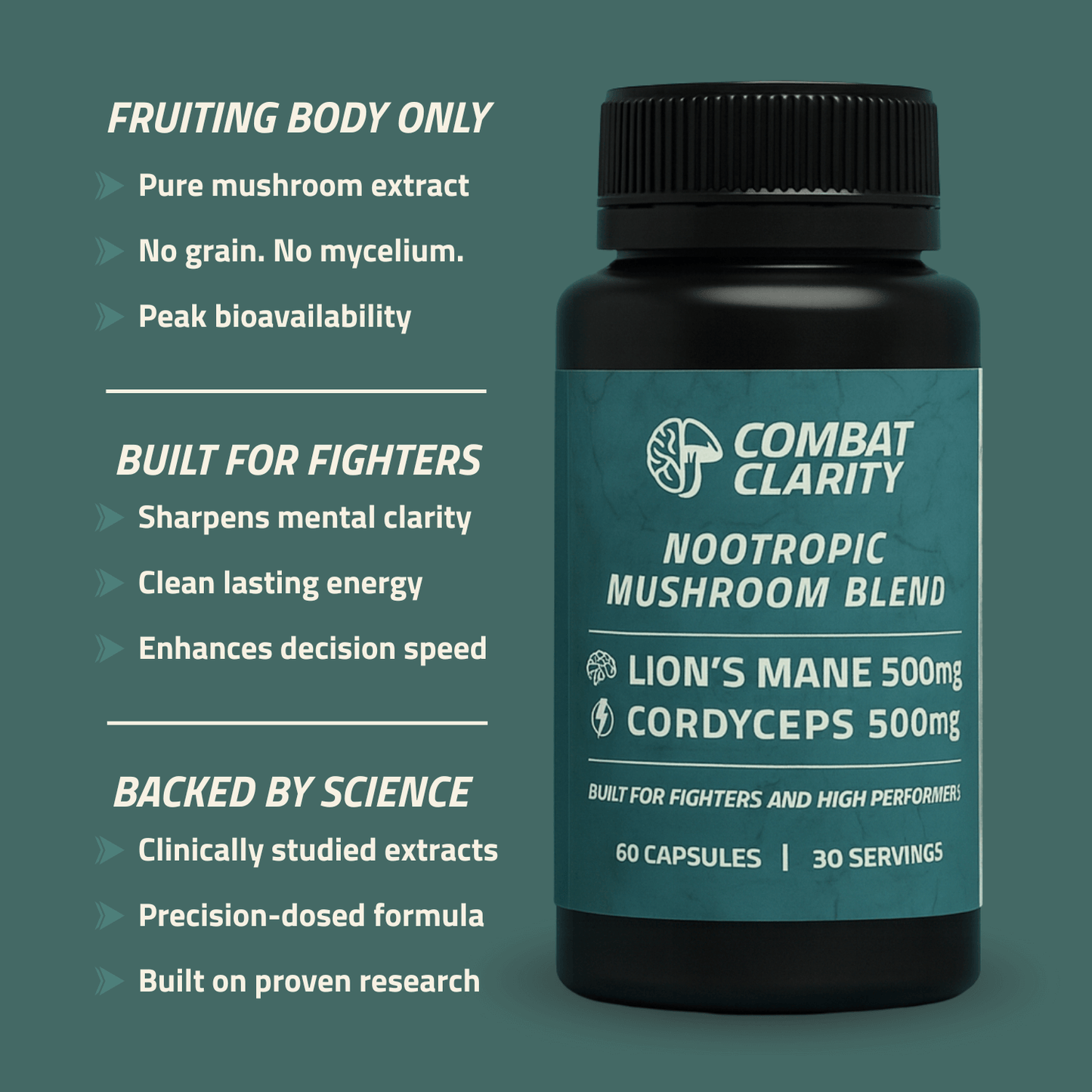 Lion’s Mane & Cordyceps Nootropic Capsules
